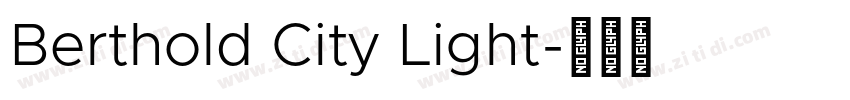 Berthold City Light字体转换